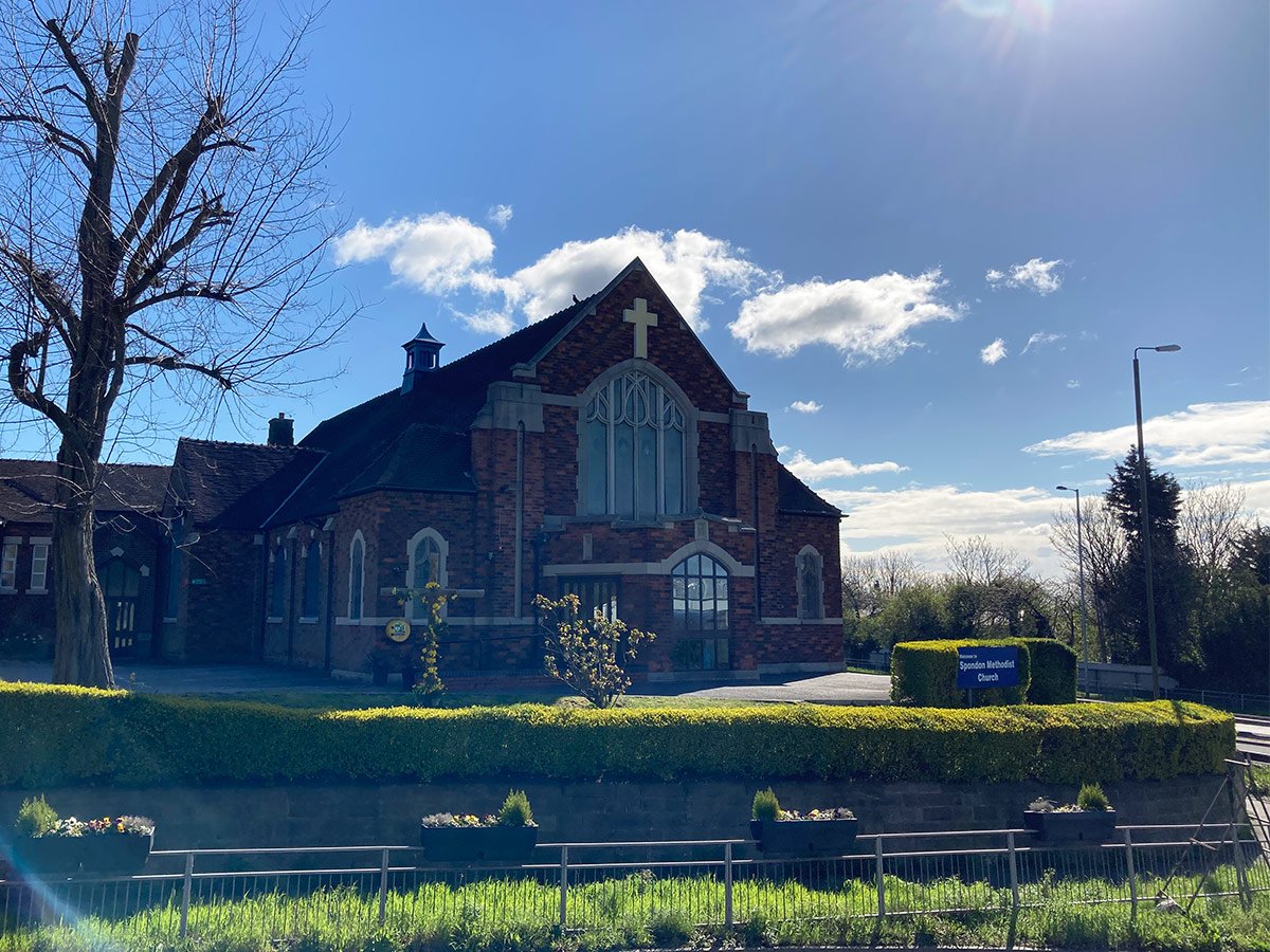 Photograph of The Methodist Church in the Spring sunshine